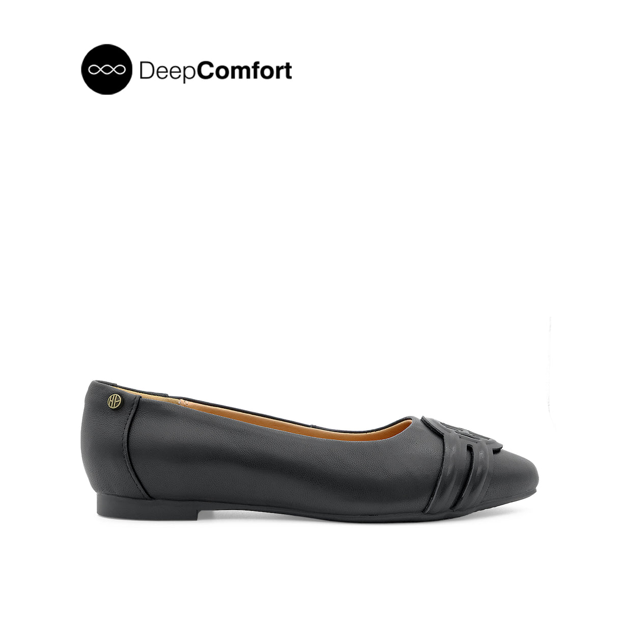 Noreen Medallion Women's Shoes - Black Leather
