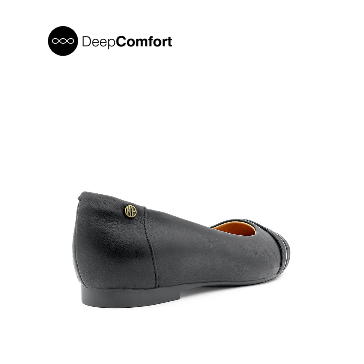 Noreen Medallion Women's Shoes - Black Leather