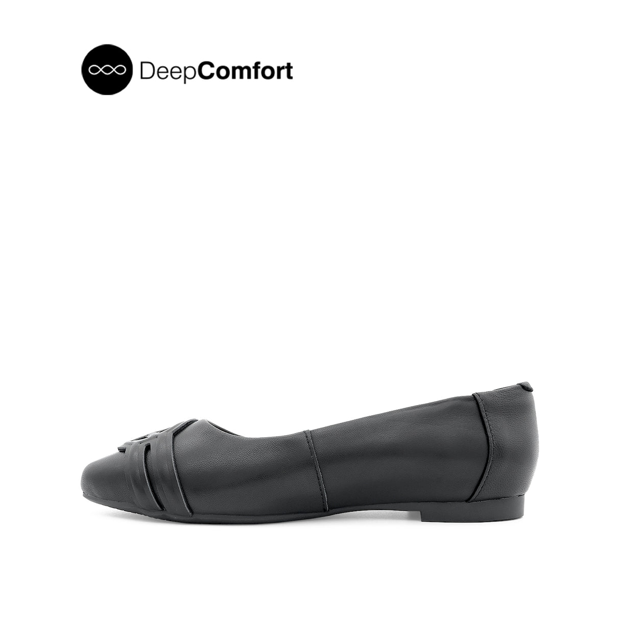 Noreen Medallion Women's Shoes - Black Leather