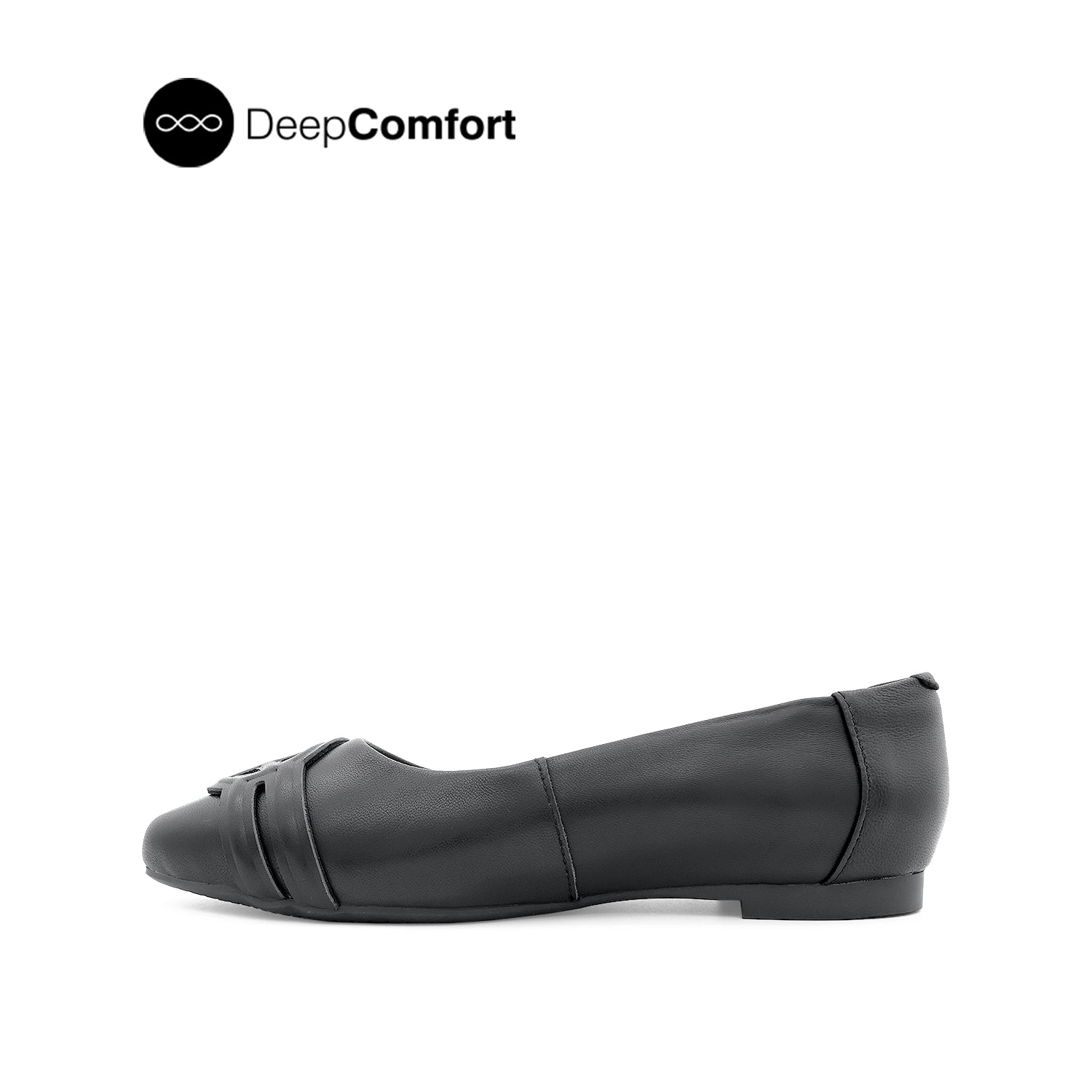 Noreen Medallion Women's Shoes - Black Leather