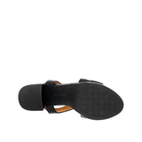 Megan Backstrap Women's Sandals - Black Leather