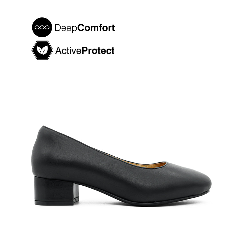 Margaret Pump Women's Shoes Black Leather – Hush Puppies Philippines