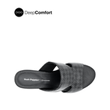 Noelle Women's Sandals - Black Monogram Leather