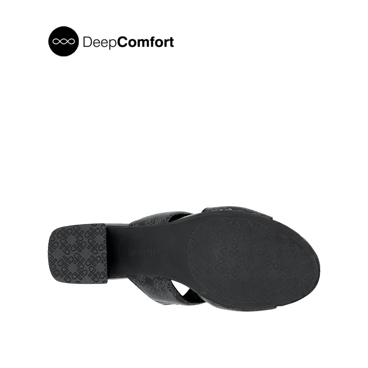 Noelle Women's Sandals - Black Monogram Leather