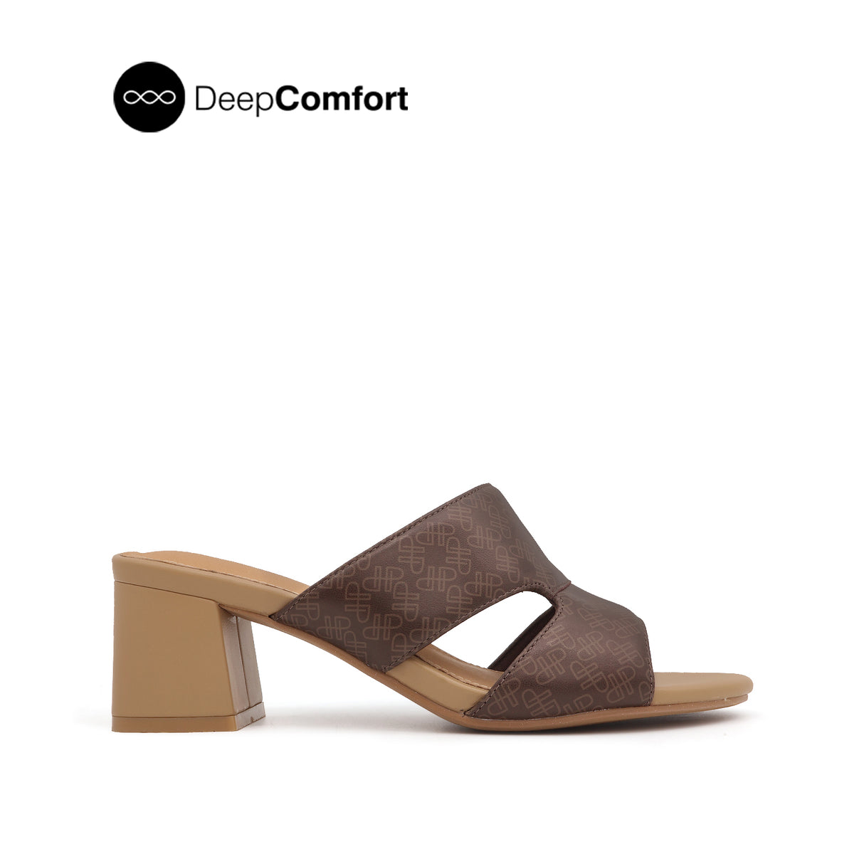 Noelle Women's Sandals - Brown Monogram Leather