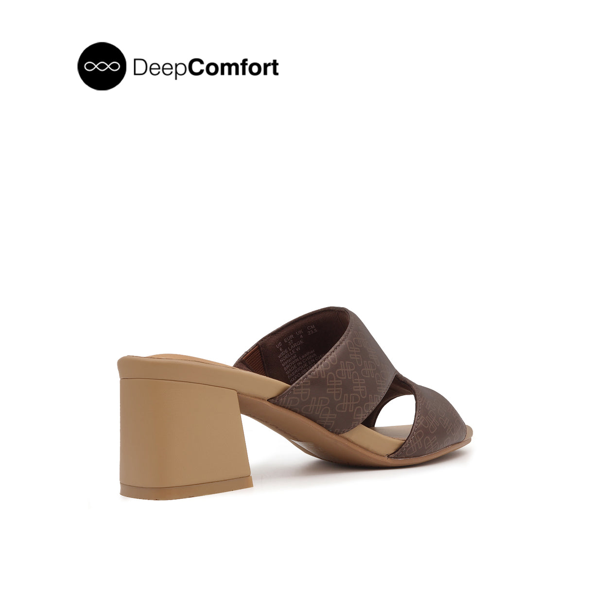 Noelle Women's Sandals - Brown Monogram Leather