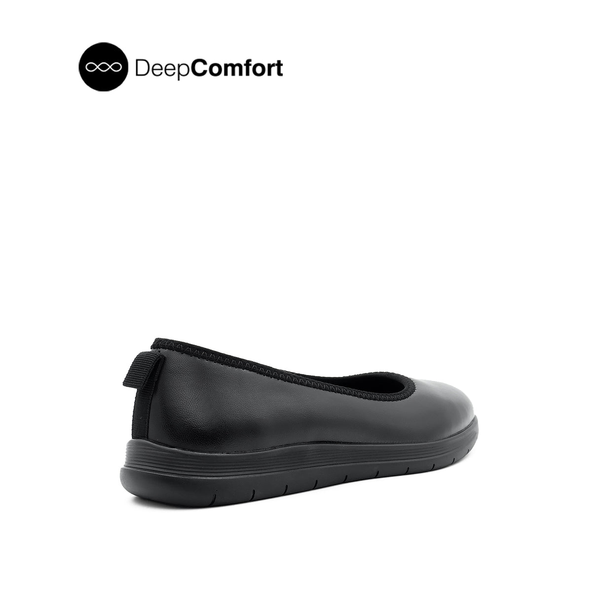 Shirl Ballerina Women's Shoes - Black Coated Leather