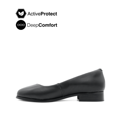 Nara Ballerina Women's Shoes - Black Leather
