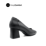 Rachel Pump Slip On Women's Shoes - Black Leather