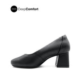 Rachel Pump Slip On Women's Shoes - Black Leather