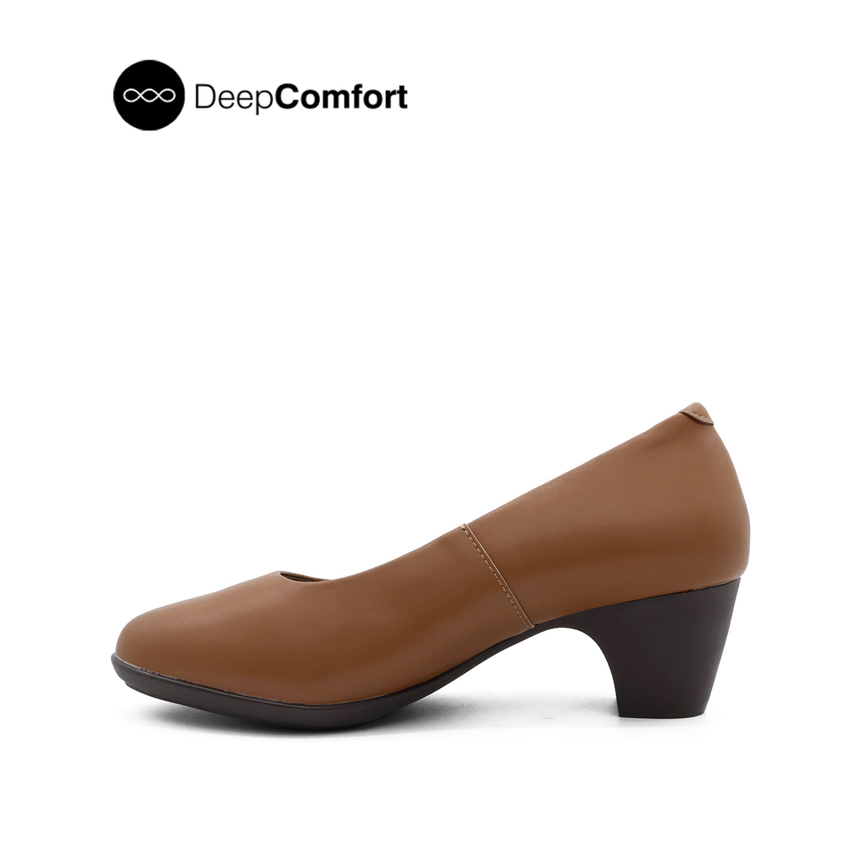 Susie Plain Toe Women's Shoes - Tan Coated Leather