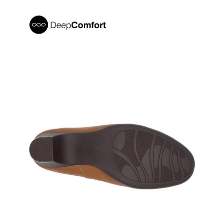 Susie Plain Toe Women's Shoes - Tan Coated Leather