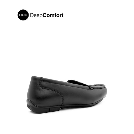 Steph Venetian Women's Shoes - Black Coated Leather