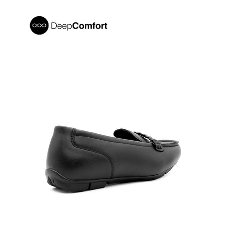 Steph Ornament Women's Shoes - Black Coated Leather