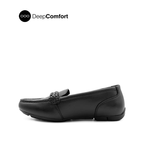 Steph Ornament Women's Shoes - Black Coated Leather