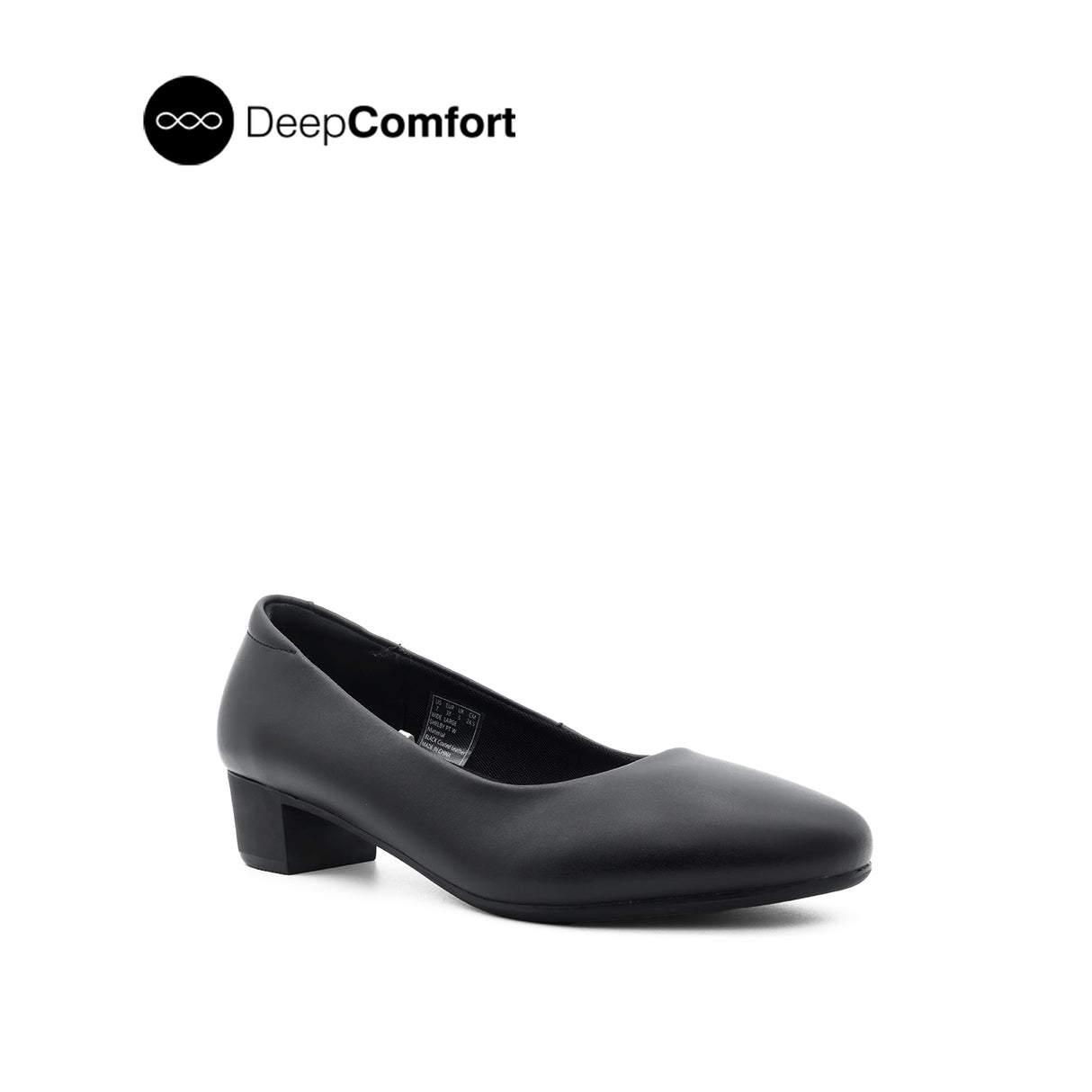 Shelby Plain Toe Women's Shoes - Black Coated Leather