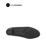 Shelby Plain Toe Women's Shoes - Black Coated Leather