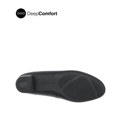 Shelby Plain Toe Women's Shoes - Black Coated Leather