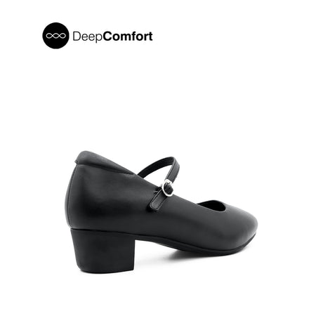 Shelby Mary Jane Women's Shoes - Black Coated Leather