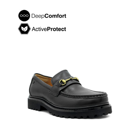 Trina Metal Bit Women's Shoes - Black Leather Hush Puppies Philippines