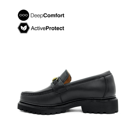 Trina Metal Bit Women's Shoes - Black Leather Hush Puppies Philippines