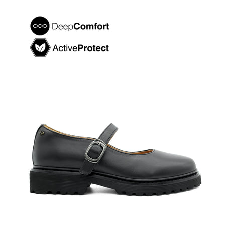 Trina Mary Jane Women's Shoes - Black Leather Hush Puppies Philippines