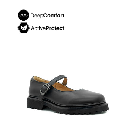 Trina Mary Jane Women's Shoes - Black Leather Hush Puppies Philippines