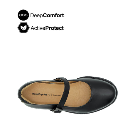 Trina Mary Jane Women's Shoes - Black Leather Hush Puppies Philippines