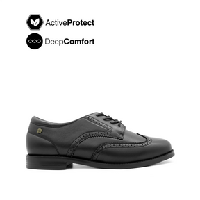 Tamara Lace Up Wingtip Women's Shoes - Black Leather Hush Puppies Philippines