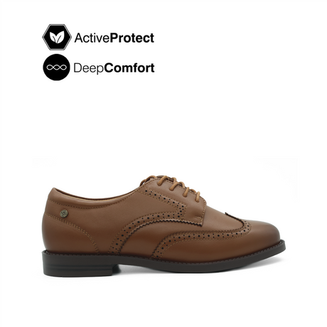 Tamara Lace Up Wingtip Women's Shoes - Tan Leather Hush Puppies Philippines
