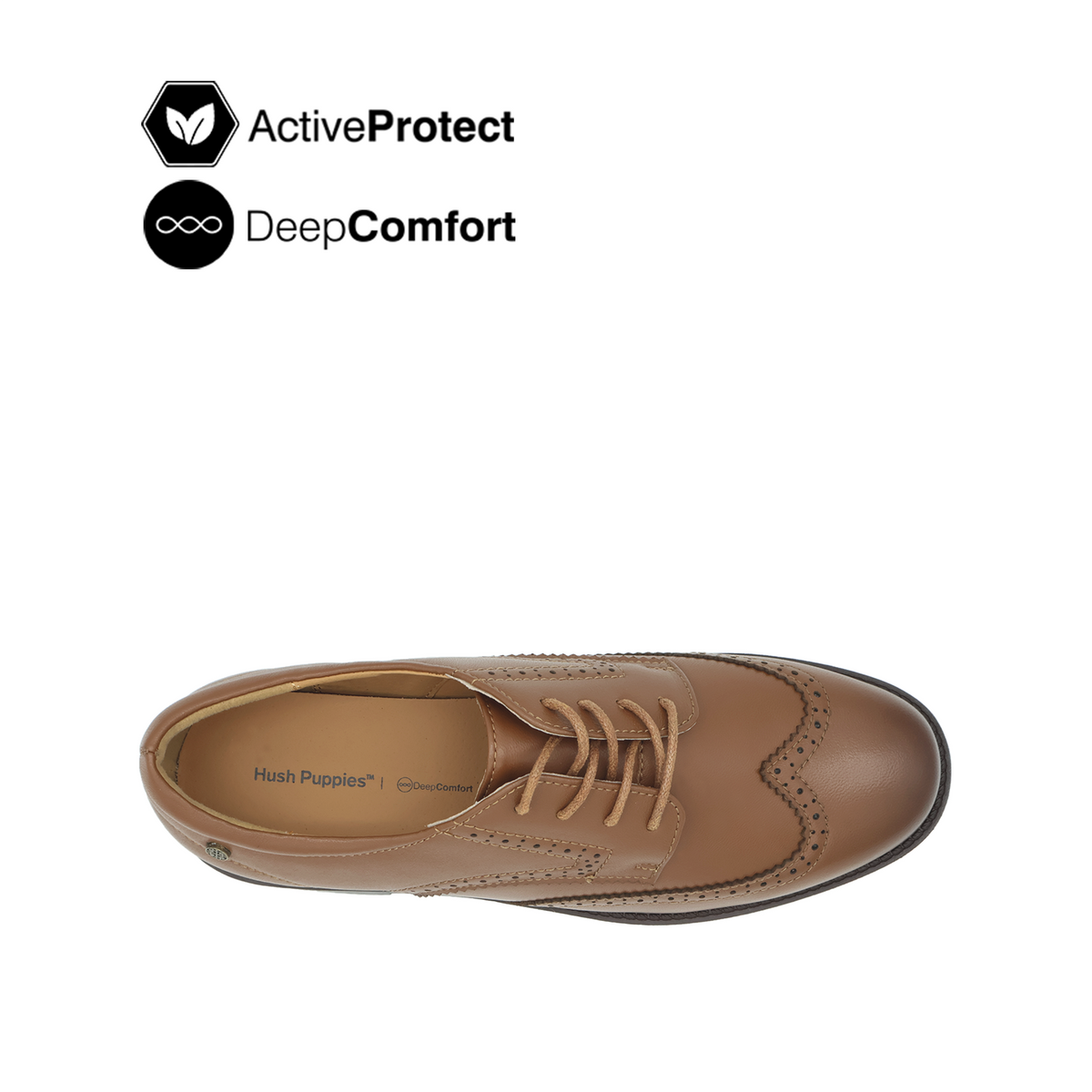 Tamara Lace Up Wingtip Women's Shoes - Tan Leather Hush Puppies Philippines