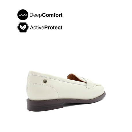 Tamara Penny Women's Shoes - Cream Leather Hush Puppies Philippines