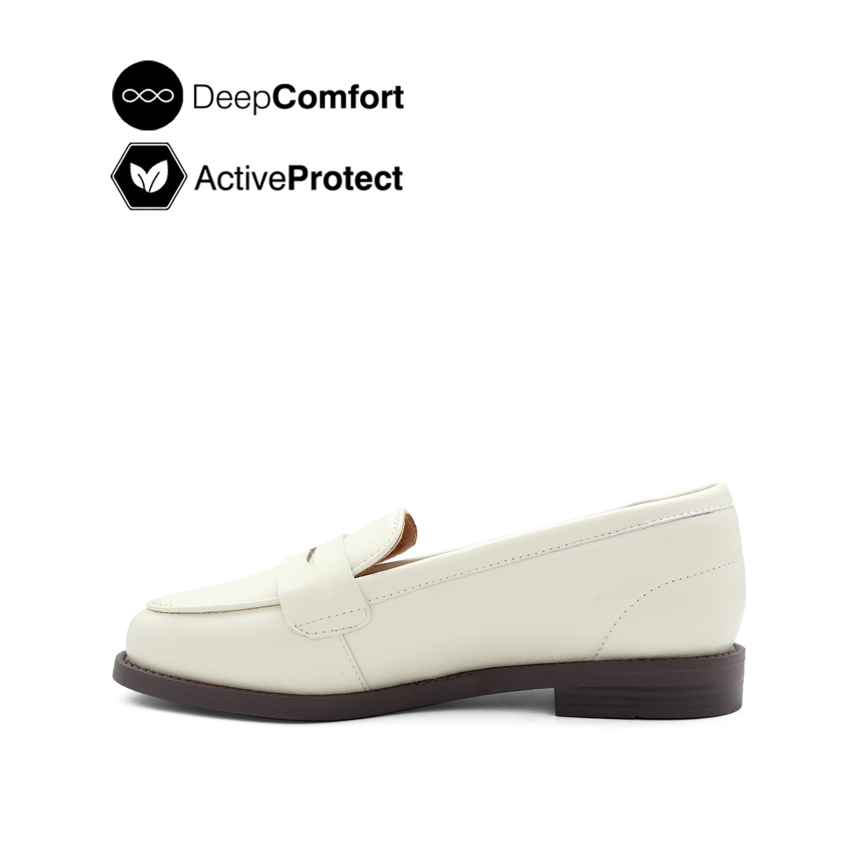 Tamara Penny Women's Shoes - Cream Leather Hush Puppies Philippines