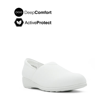 Lana Loafer Plain Toe Women's Shoes - White Leather