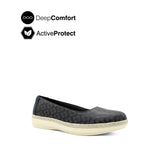 Quinta Slip On Women's Shoes - Black Leather