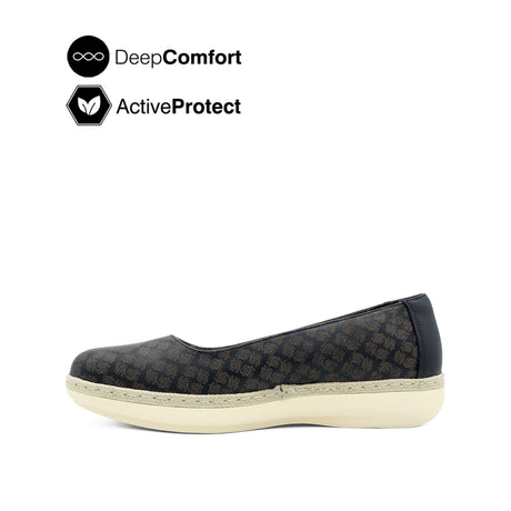Quinta Slip On Women's Shoes - Black Leather