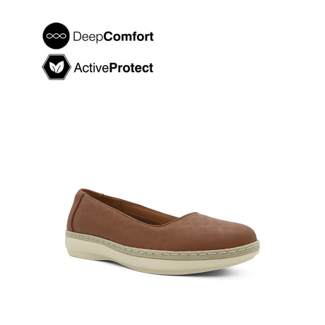 Quinta Slip On Women's Shoes - Tan Leather