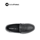 Sana Wedge Penny Women's Shoes - Black Leather