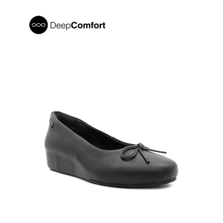 Quincy Bow Women's Shoes - Black Leather