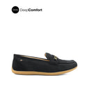 Sienna Metal Bit Women's Shoes - Black Nubuck