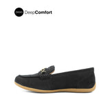 Sienna Metal Bit Women's Shoes - Black Nubuck