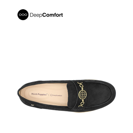 Sienna Metal Bit Women's Shoes - Black Nubuck