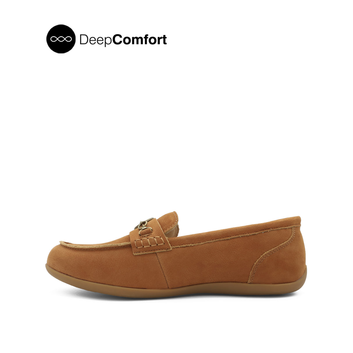 Sienna Metal Bit Women's Shoes - Tan Nubuck