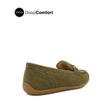 Sienna Metal Bit Women's Shoes - Olive Nubuck