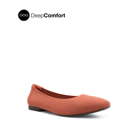 Sabine Slip On Platin Toe Women's Shoes - Autumn Leaf Knitted