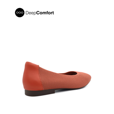 Sabine Slip On Platin Toe Women's Shoes - Autumn Leaf Knitted
