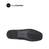 Sabine Slip On Platin Toe Women's Shoes - Black Leather