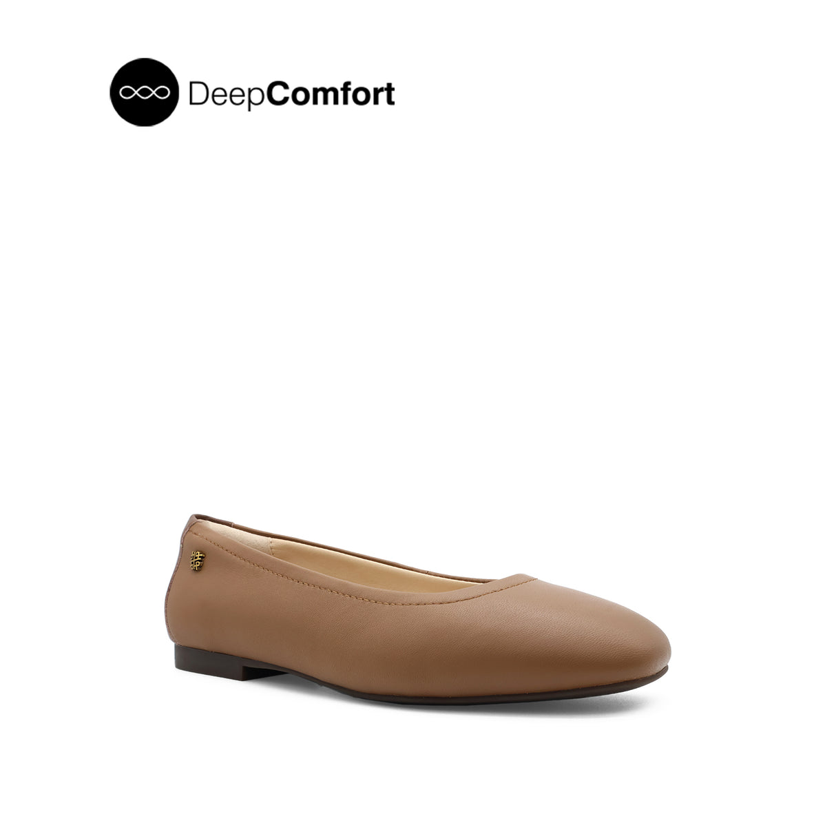Sabine Slip On Platin Toe Women's Shoes - Tan Leather