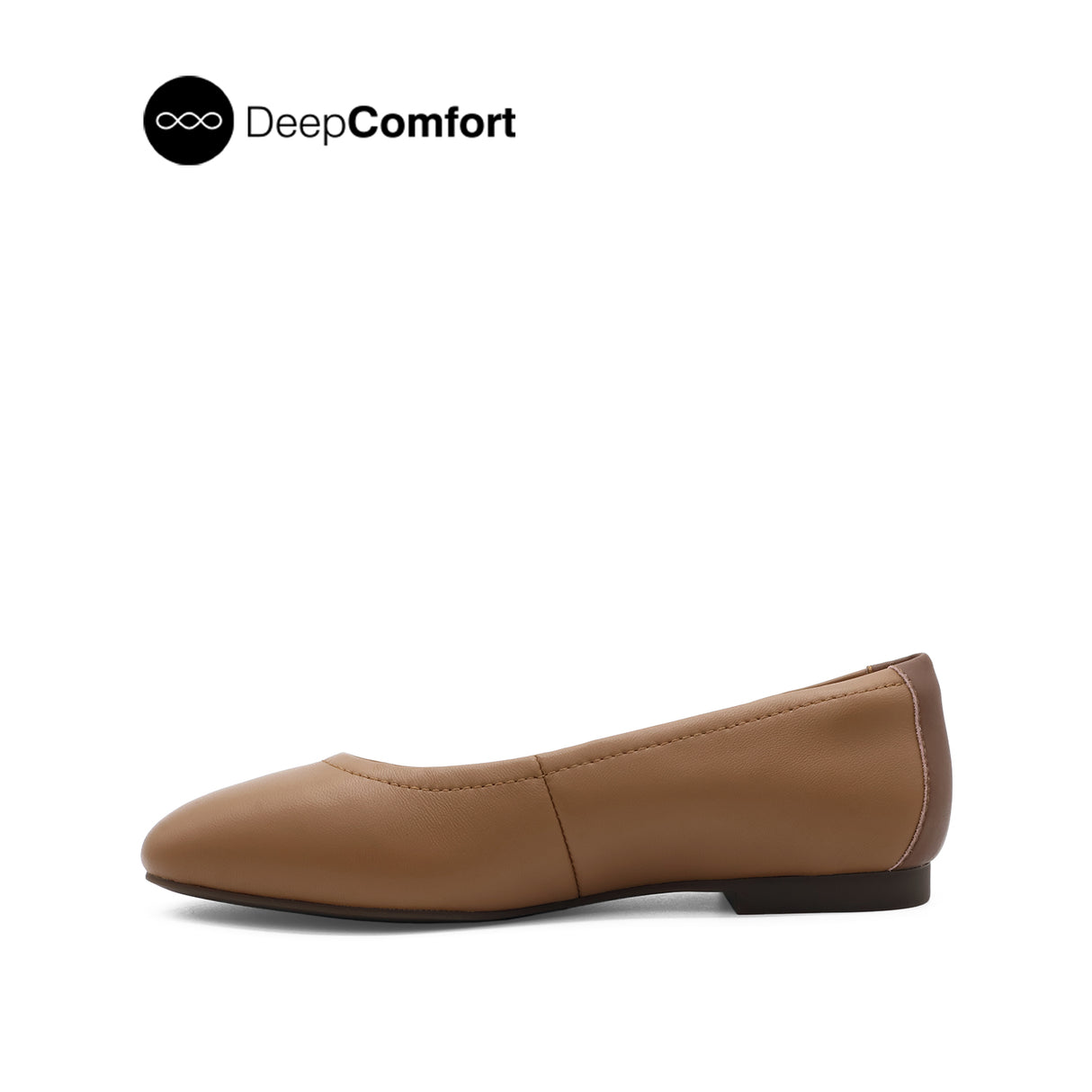 Sabine Slip On Platin Toe Women's Shoes - Tan Leather
