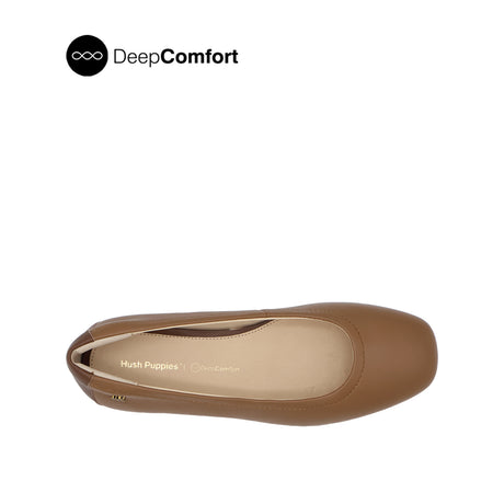 Sabine Slip On Platin Toe Women's Shoes - Tan Leather